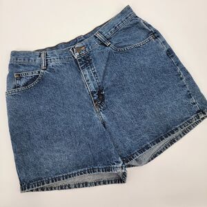 Riders by Lee Women's Blue 100% Cotton Hi Rise Chino Jean Shorts 12M EUC